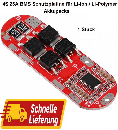 25a bms 8v li - 14,8v, li-ion